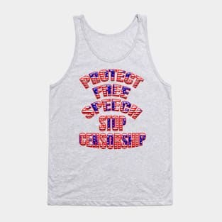 Patriotic PROTECT FREE SPEECH STOP CENSORSHIP Tank Top